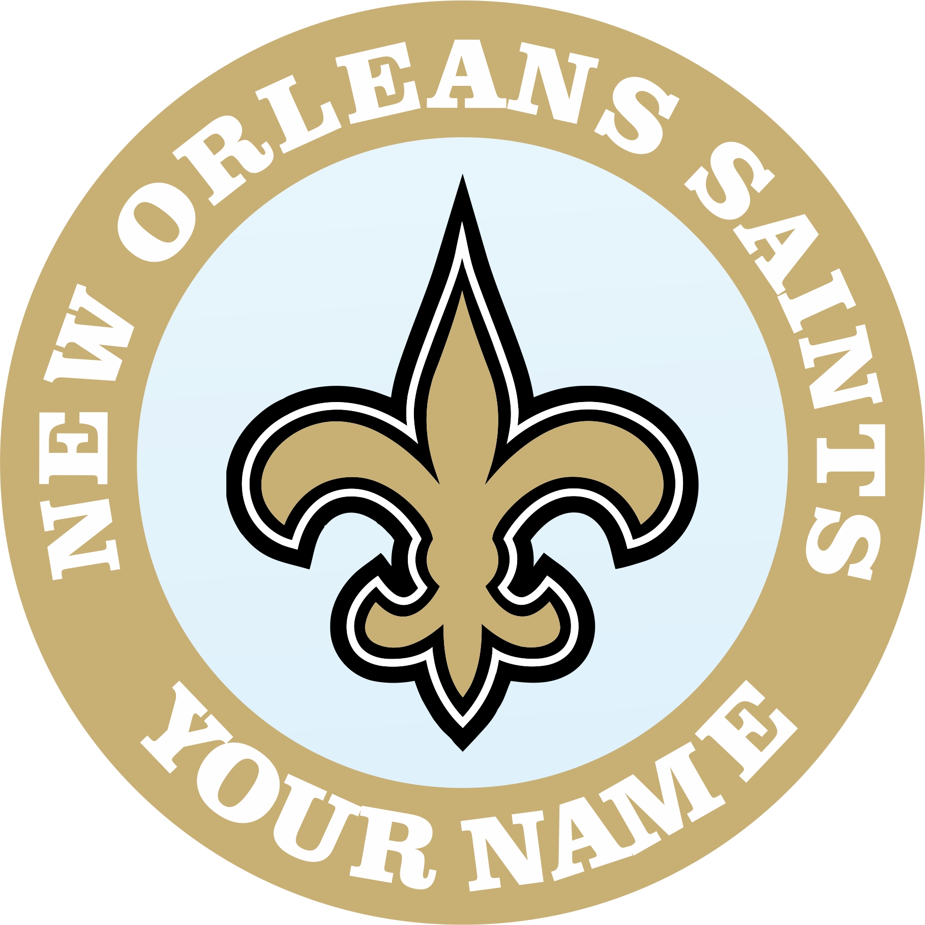 New Orleans Saints Customized Logo iron on paper